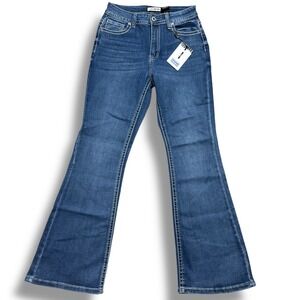 NWT Legend Bootcut Jeans Embellished Pockets Dark Wash Denim Womens Size 7